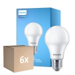 Flerpack 6x Philips Corepro LED Lampa E27 Päron Matt 10W 1055lm - 830 Varm Vit | Ersättare 75W