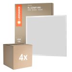 Flerpack 4x Ledvance LED Panel Kompakt Aluminium Vit 33W 3630lm - 840 Kallvit | 60x60cm