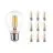 Flerpack 10x Noxion Lucent LED E27 Päron Filament Klar 4.5W 470lm - 822-827 Dim To Warm | Dimbar - Ersättare 40W