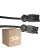 Flerpack 50x Noxion GST - Kompatibel Förlängningskabel Svart - Manlig + Kvinnlig - 2m - 3 pole 1,5mm2